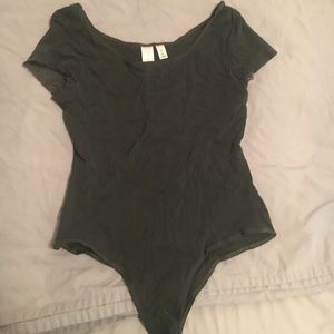 army green light mesh bodysuit